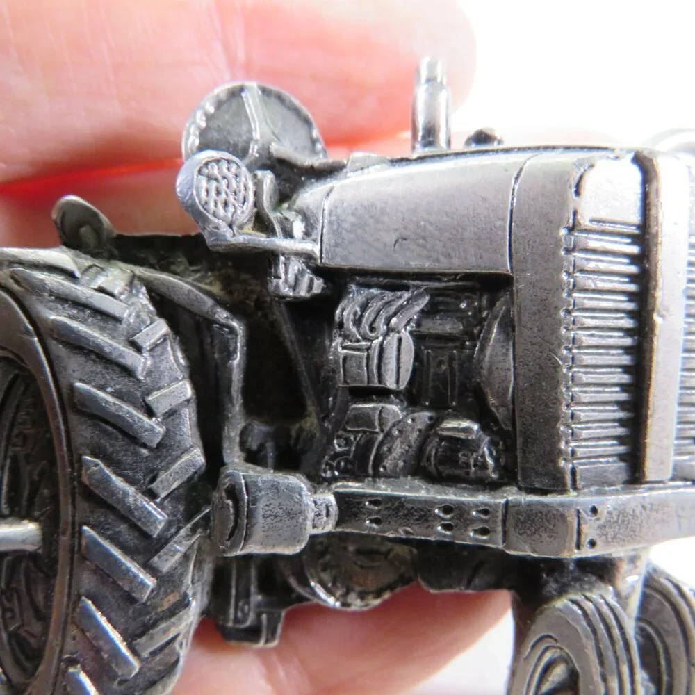 Vintage 1981Tractor Buckle BRASS all metal lots of detailed engraving USA